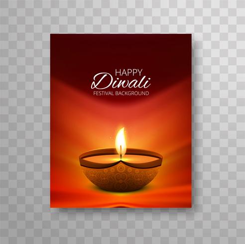 Brochura de design brilhante diwali colorido moderno vetor