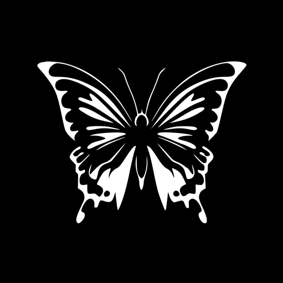 borboleta, Preto e branco vetor ilustração
