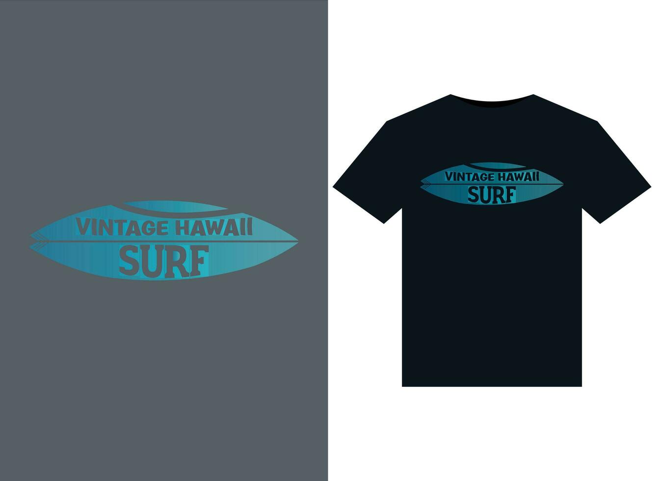 vintage Havaí surfar ilustrações para pronto para impressão Camisetas Projeto vetor