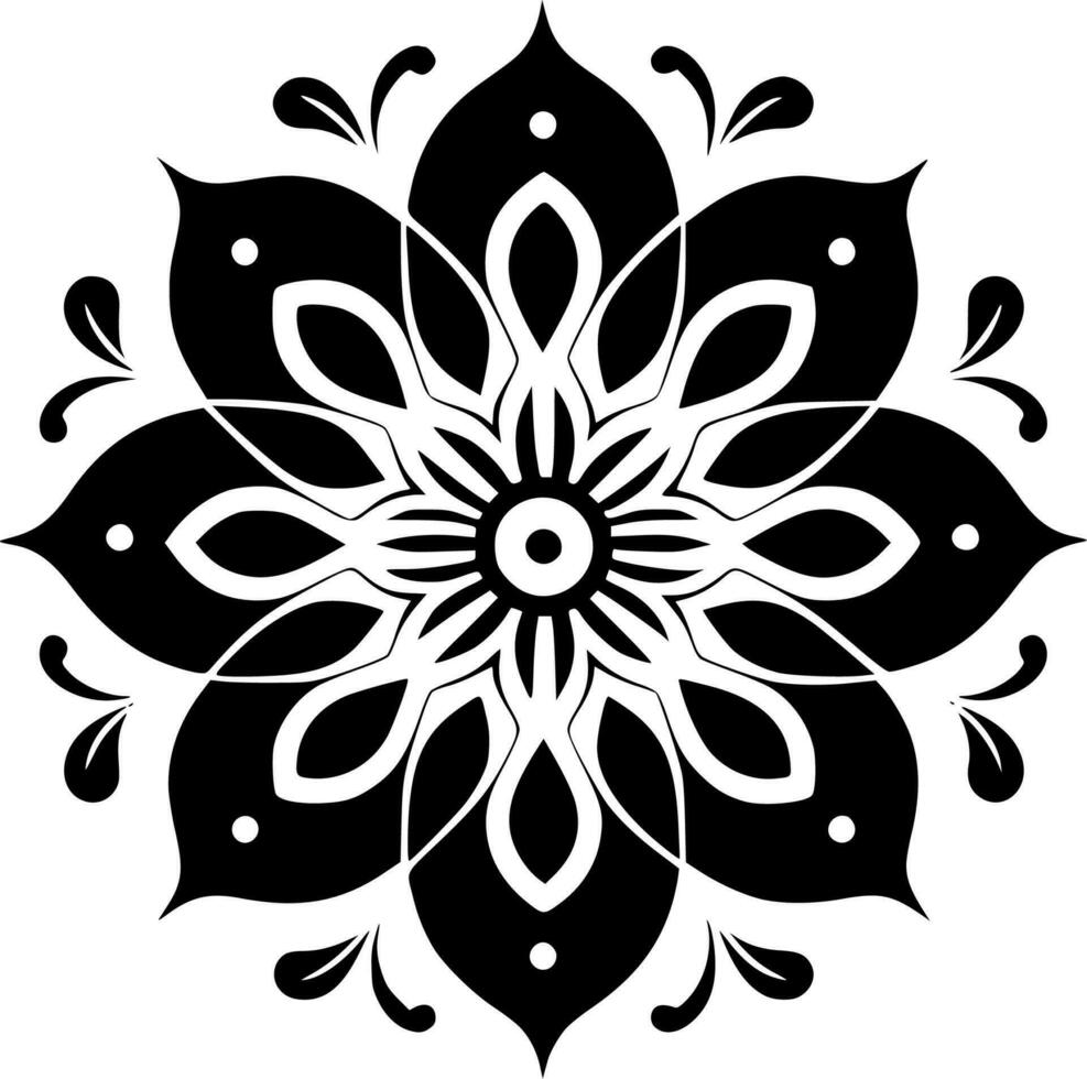 mandala, minimalista e simples silhueta - vetor ilustração