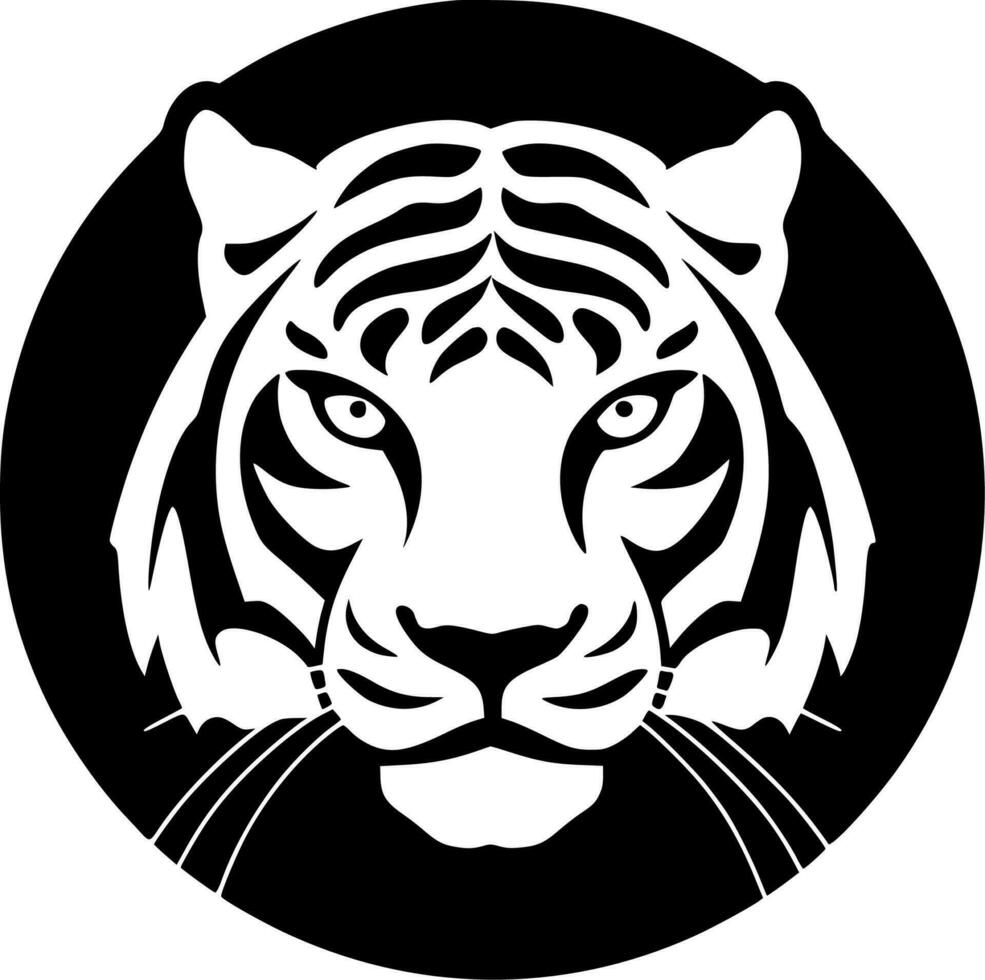 tigre, minimalista e simples silhueta - vetor ilustração