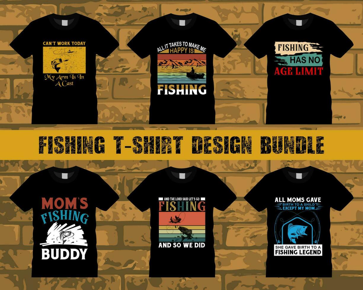 pescaria t camisas desenho, vetor gráfico, tipografia