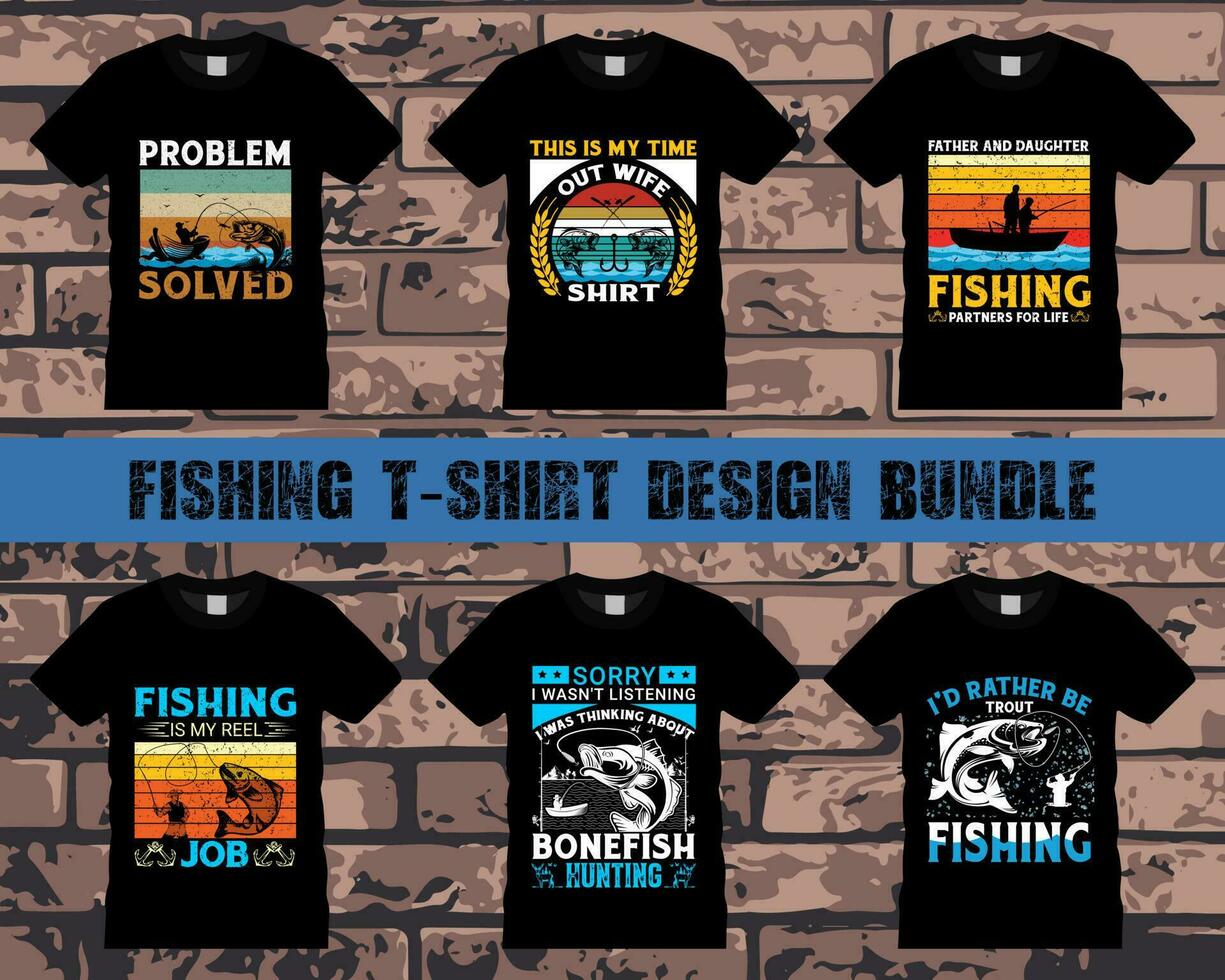 pescaria camiseta Projeto vetor. engraçado tipografia gráfico pescaria camiseta Projeto vetor