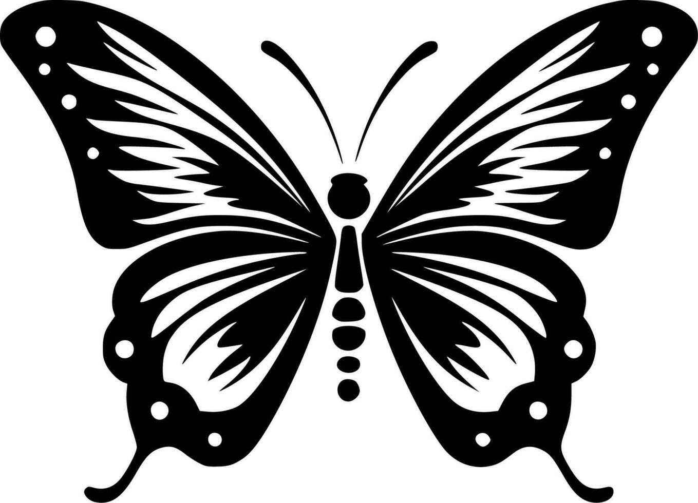 borboleta, minimalista e simples silhueta - vetor ilustração