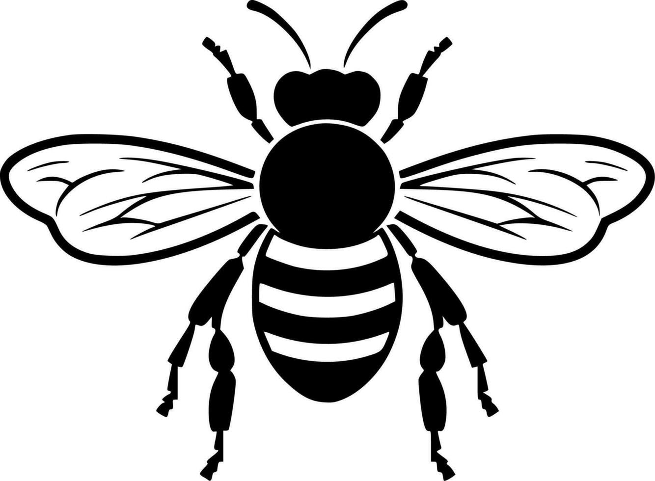 abelha - minimalista e plano logotipo - vetor ilustração