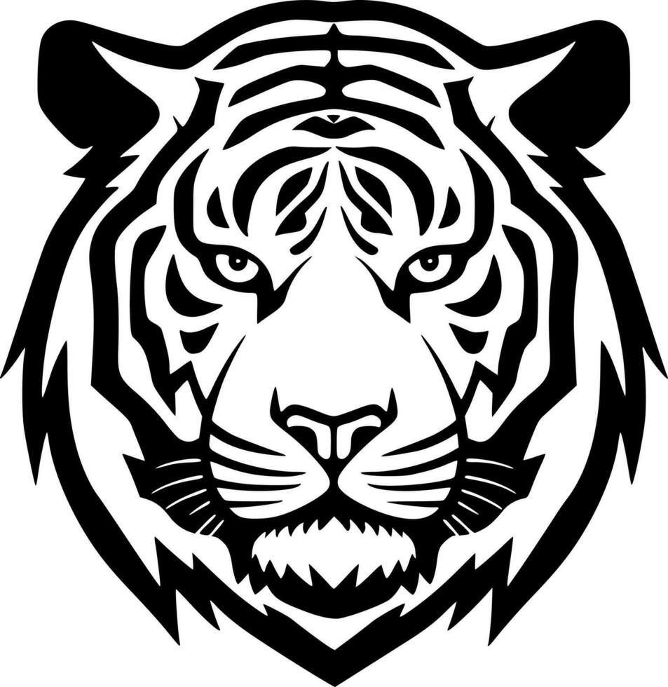 tigre, Preto e branco vetor ilustração