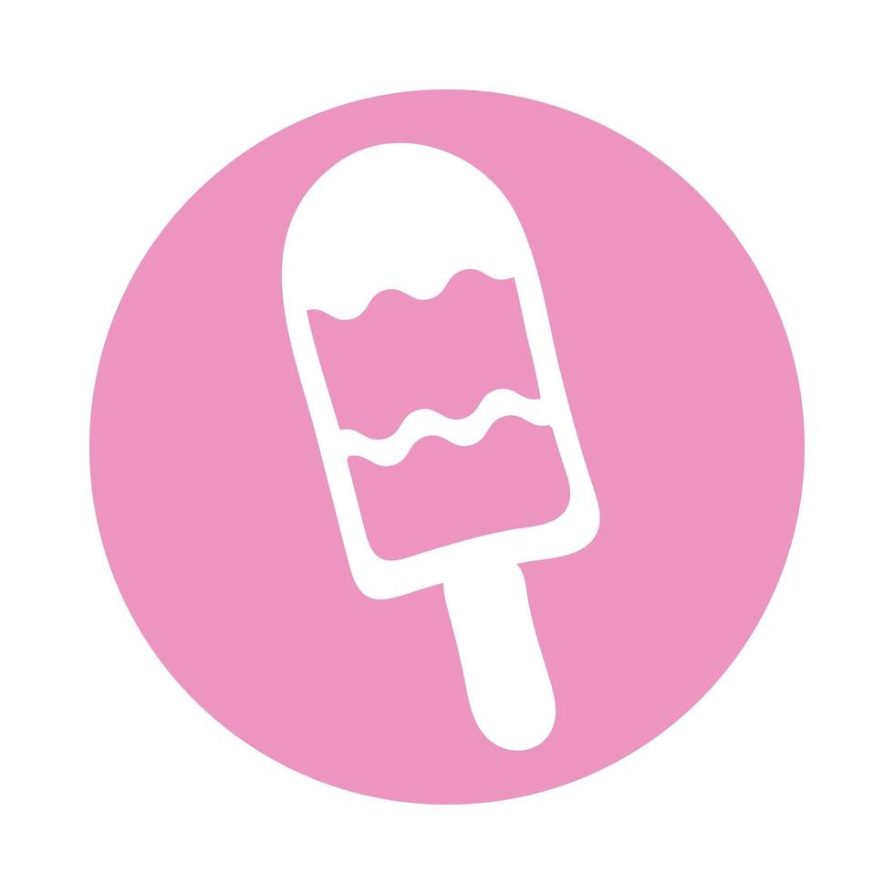 ícone de bloco de sorvete vetor
