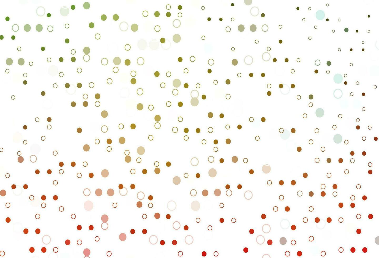 padrão de vetor verde e vermelho claro com esferas.