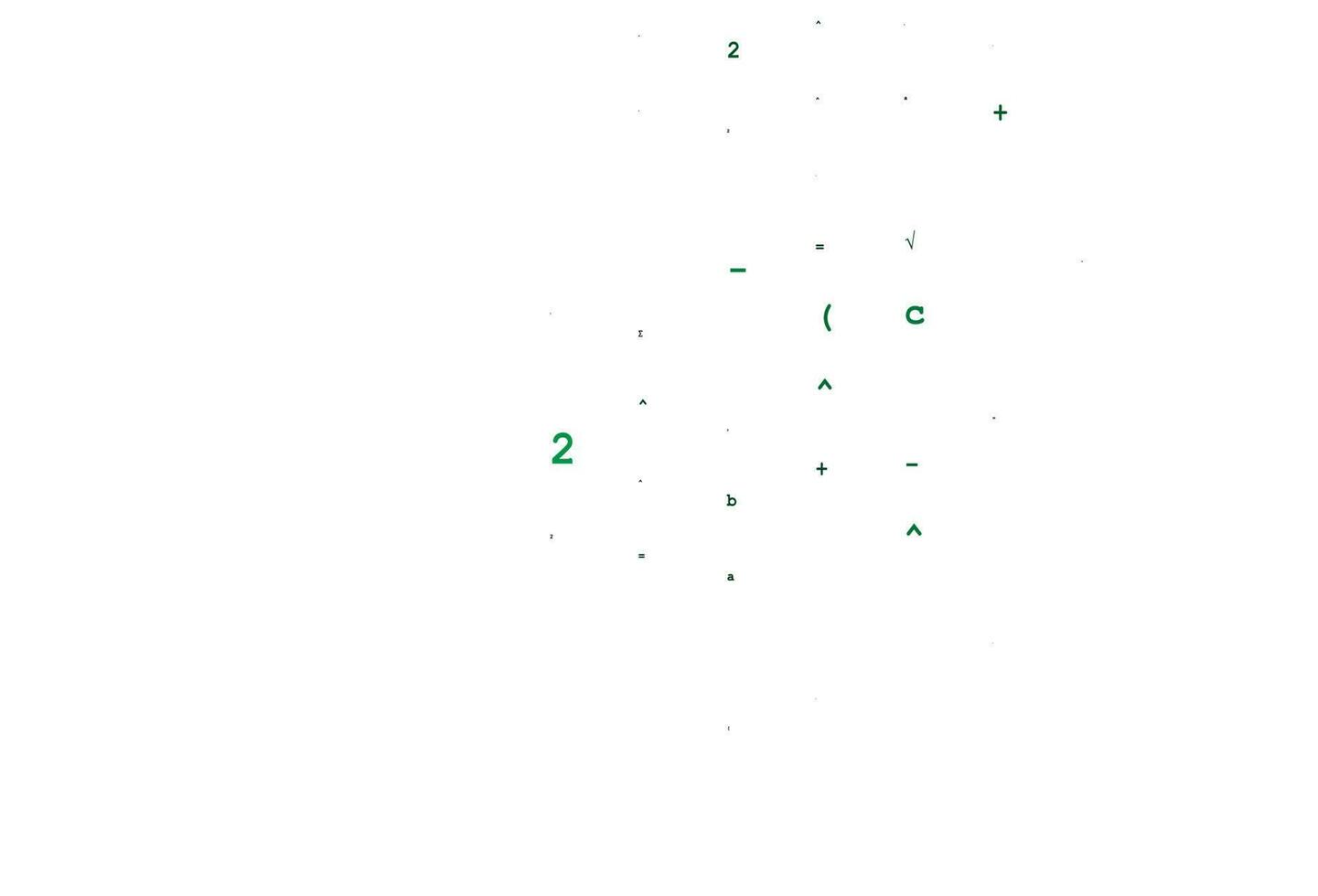 luz de fundo vector verde com símbolos de dígitos.
