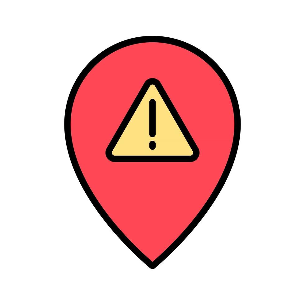 ícone de alerta de localização vetor