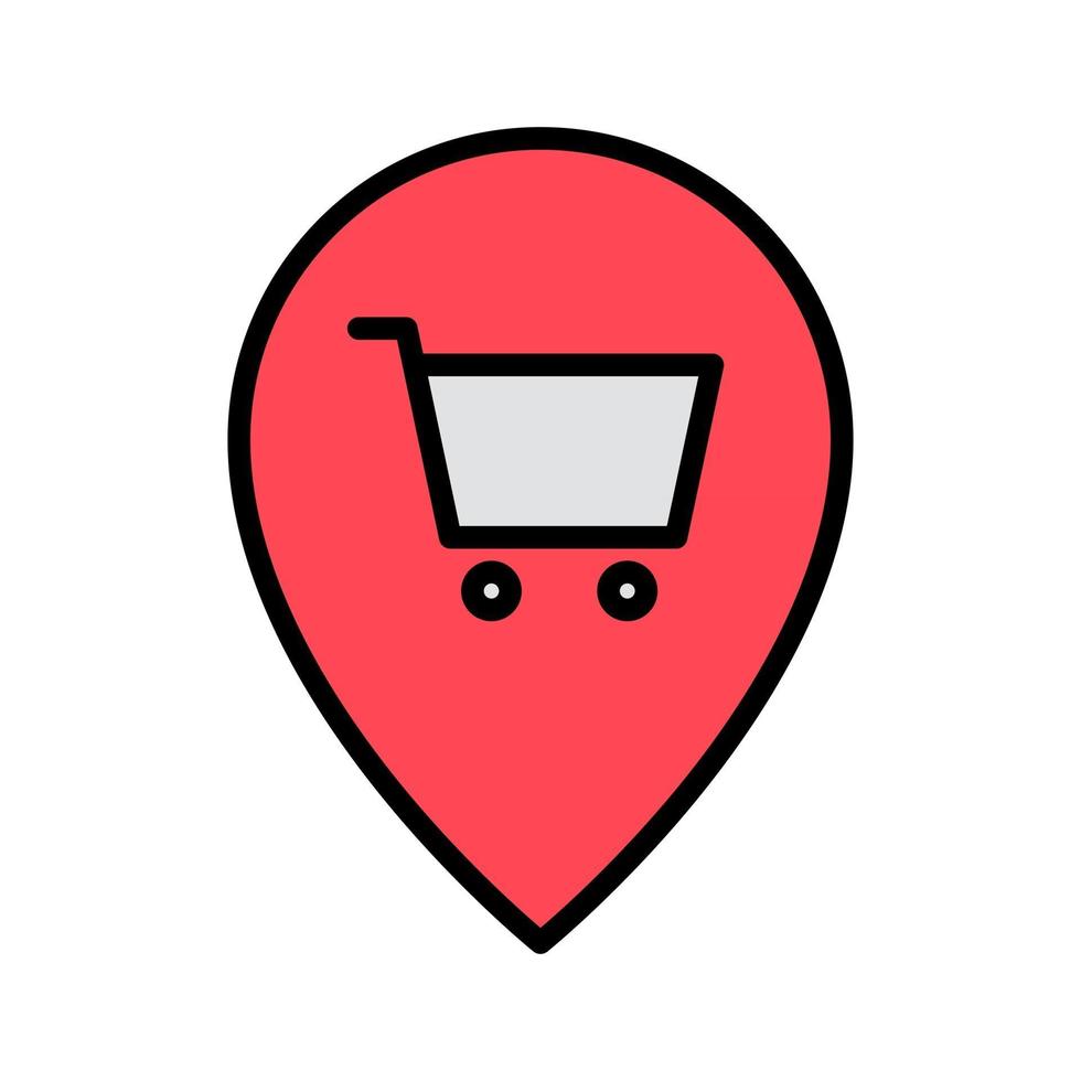 ícone de localização de compras vetor