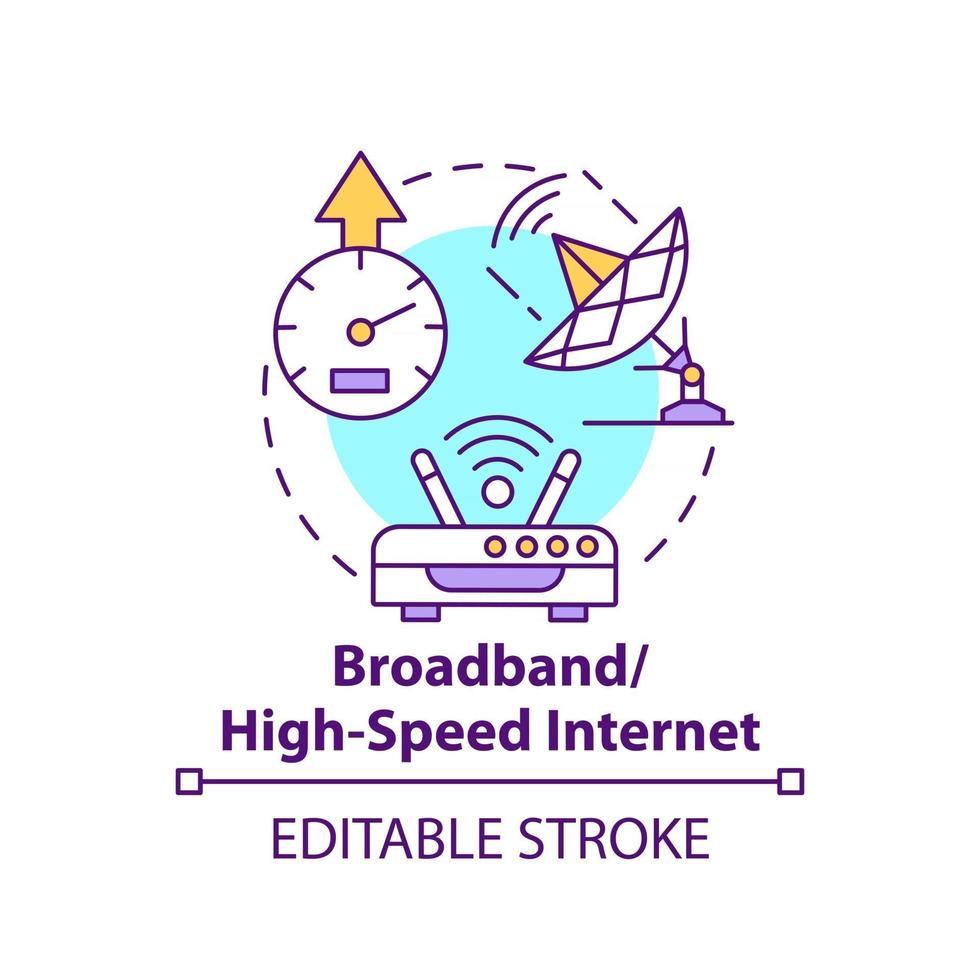 ícone do conceito de internet de alta velocidade vetor