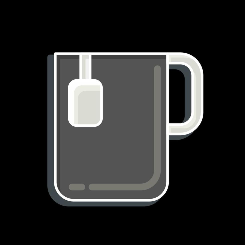 ícone escritório chá. relacionado para chá símbolo. lustroso estilo. simples Projeto editável. simples ilustração. verde chá vetor