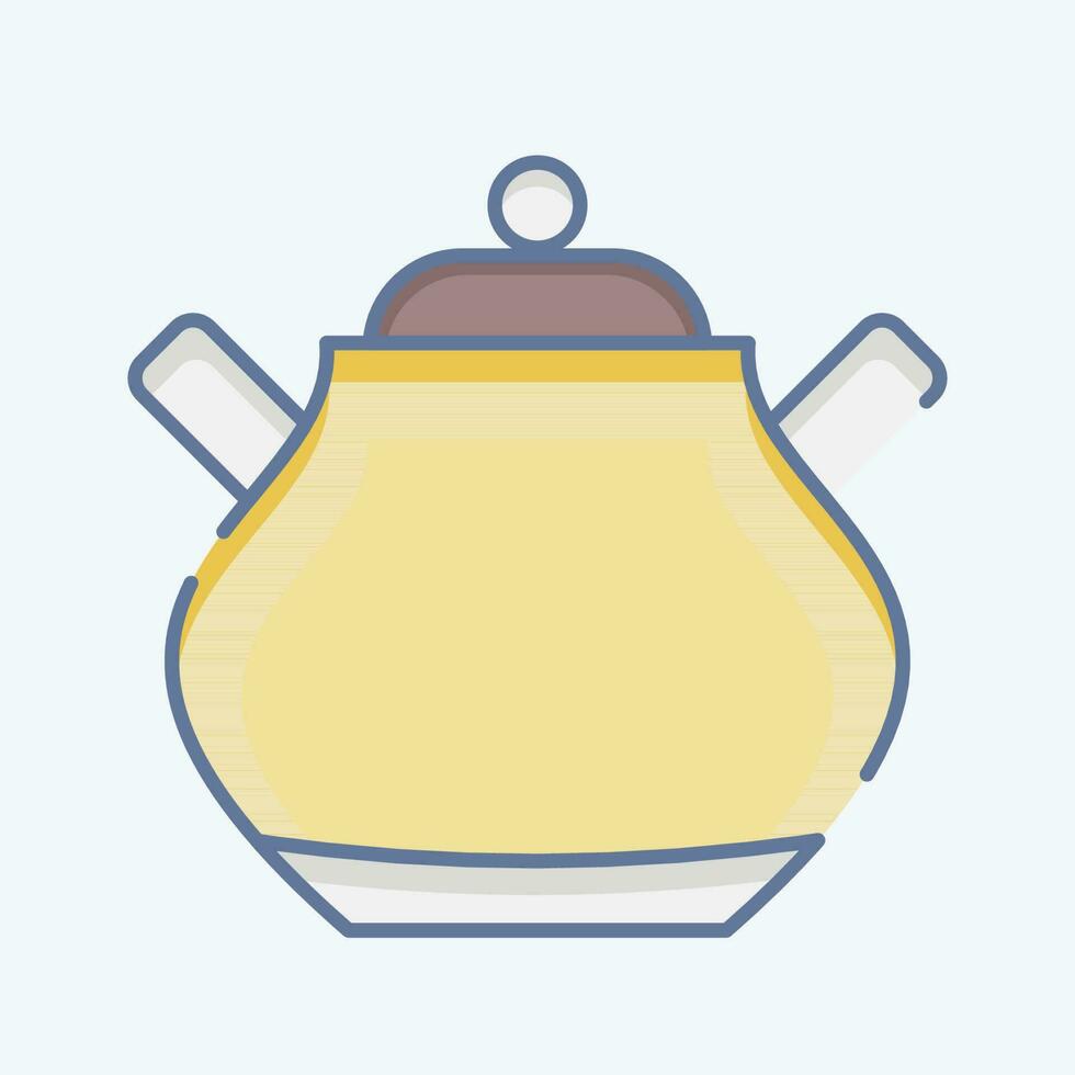 ícone açúcar. relacionado para chá símbolo. rabisco estilo. simples Projeto editável. simples ilustração. verde chá vetor