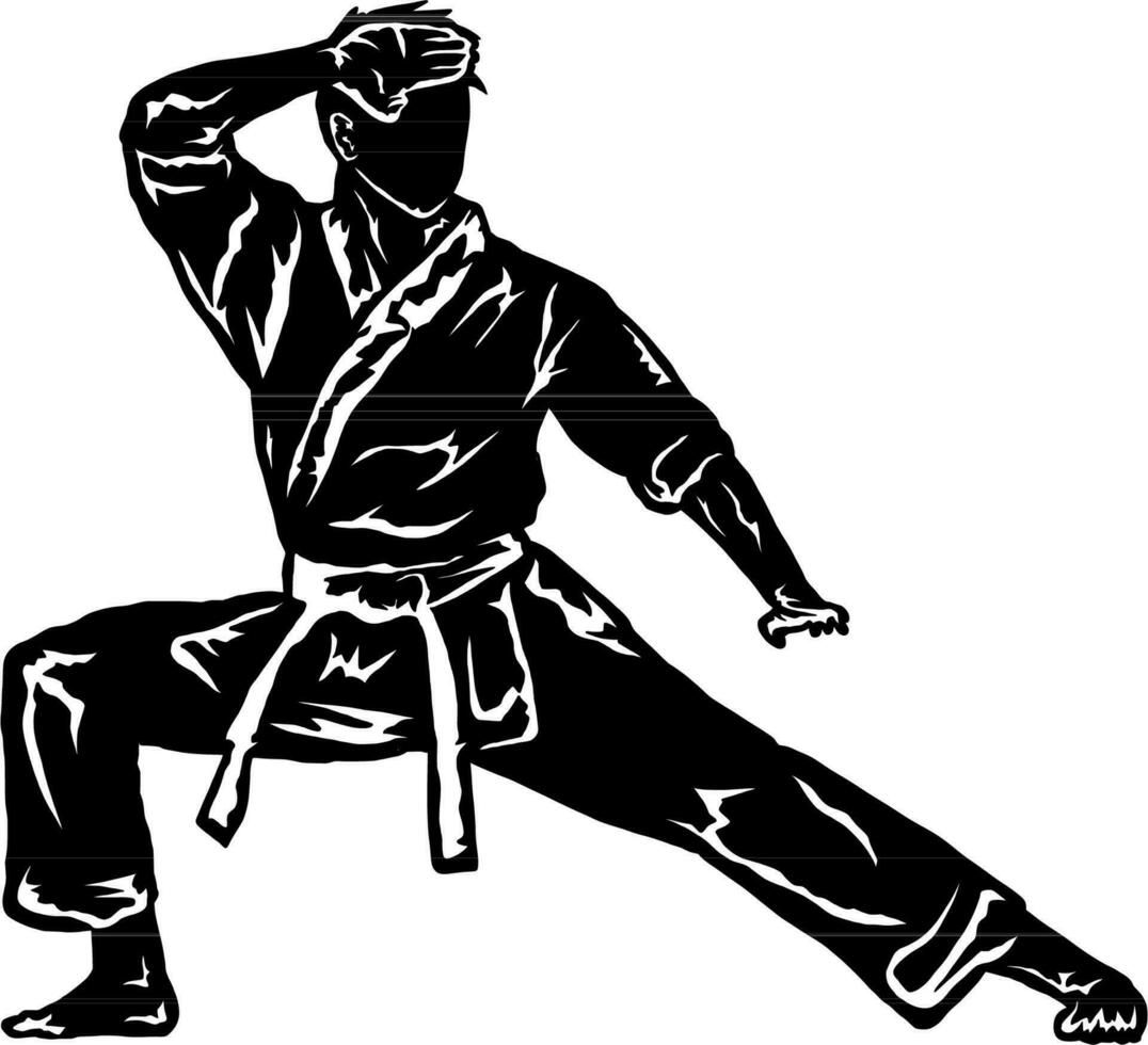 karatê lutador ilustração logotipo vetor