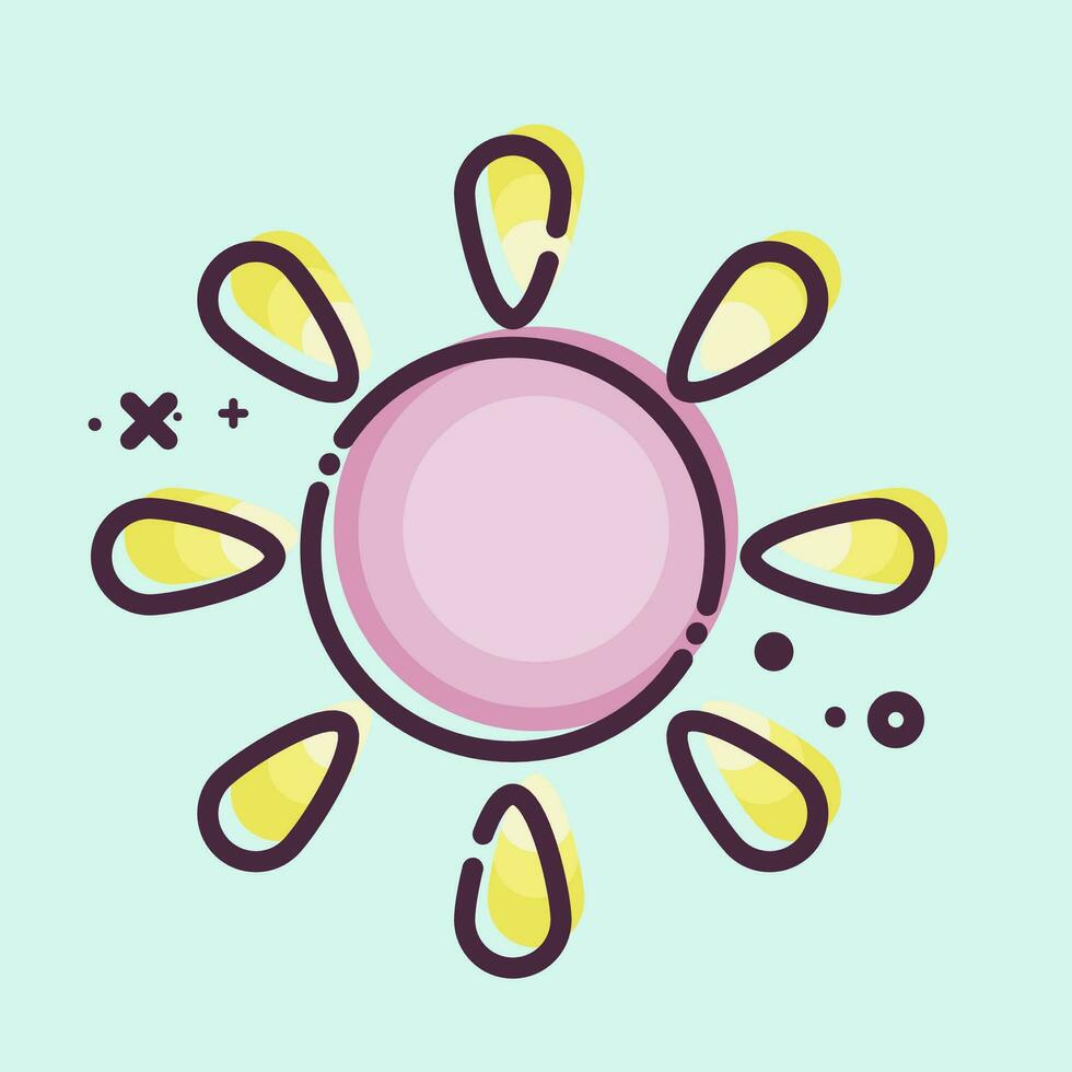 ícone Sol. relacionado para espaço símbolo. mbe estilo. simples Projeto editável. simples ilustração vetor