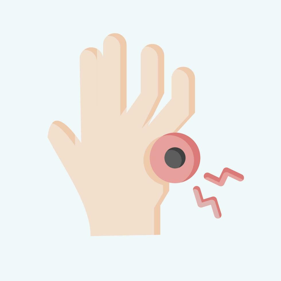 ícone dedo. relacionado para corpo dor símbolo. plano estilo. simples Projeto editável. simples ilustração vetor