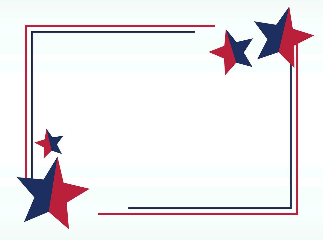 americano feriado fundo dentro azul, branco, vermelho cores com Estrela ícone. Projeto para bandeira, cumprimento cartão, convite, social meios de comunicação, rede. vetor