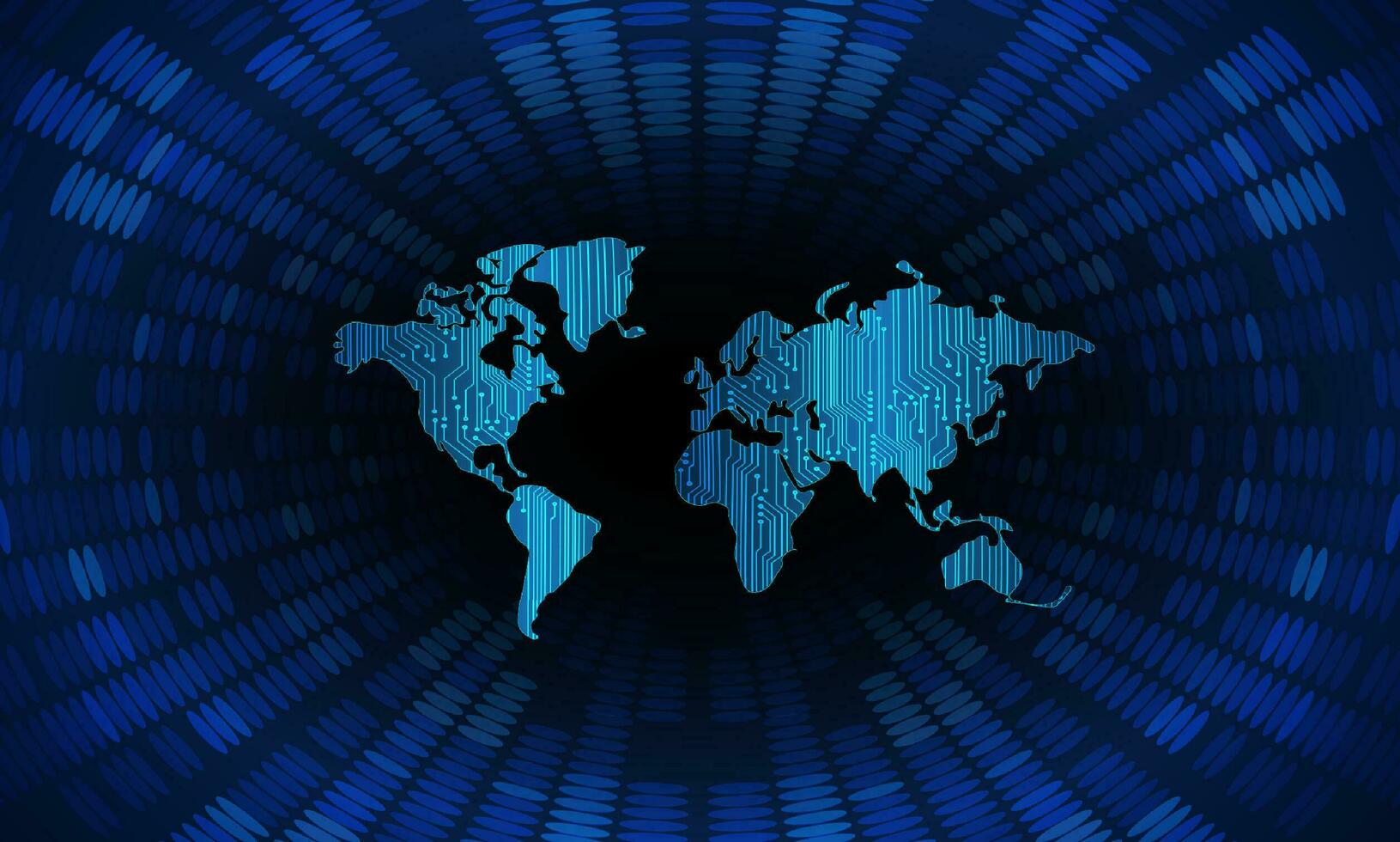 moderno cíber segurança tecnologia fundo com mundo mapa vetor