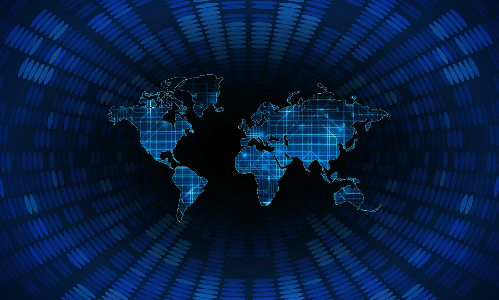 moderno cíber segurança tecnologia fundo com mundo mapa vetor