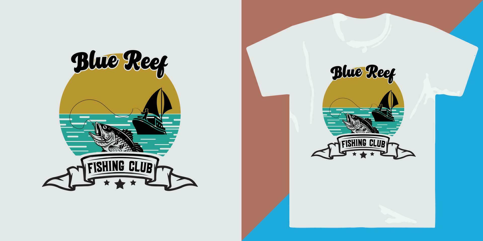 desenhos de camisetas de pesca vetor