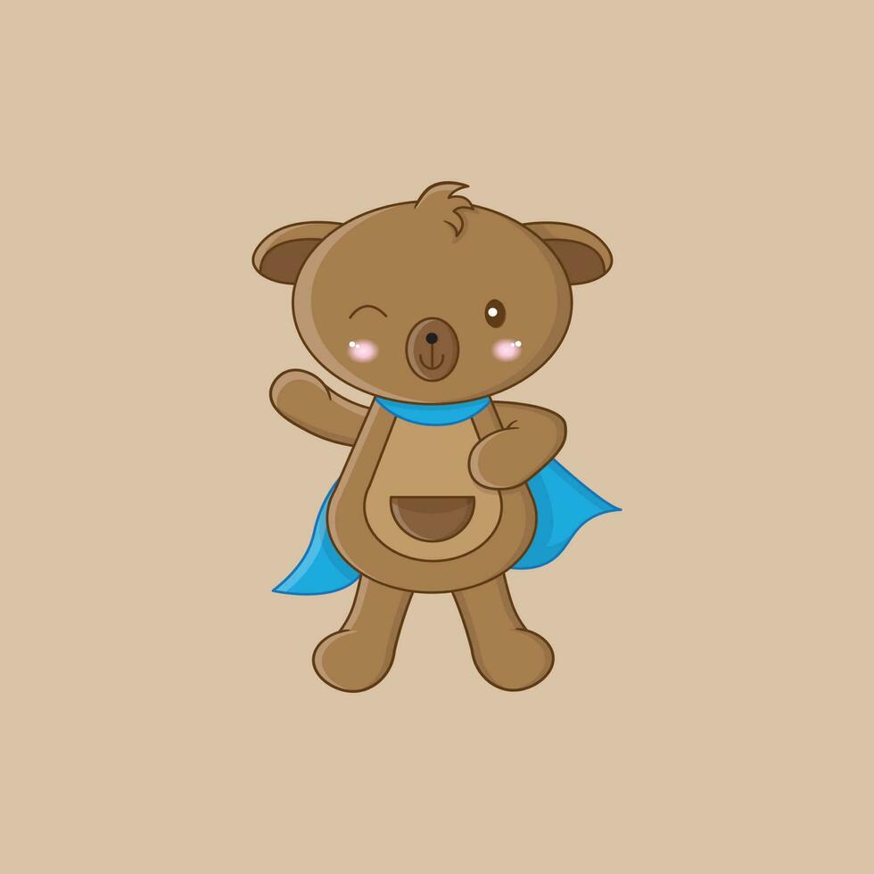 bebê super Urso vetor