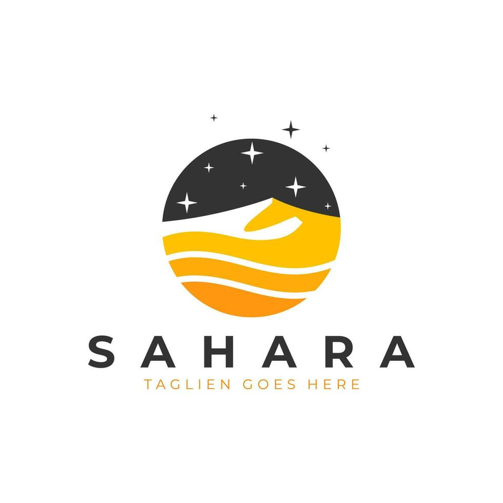 sahara deserto vetor ilustração logotipo