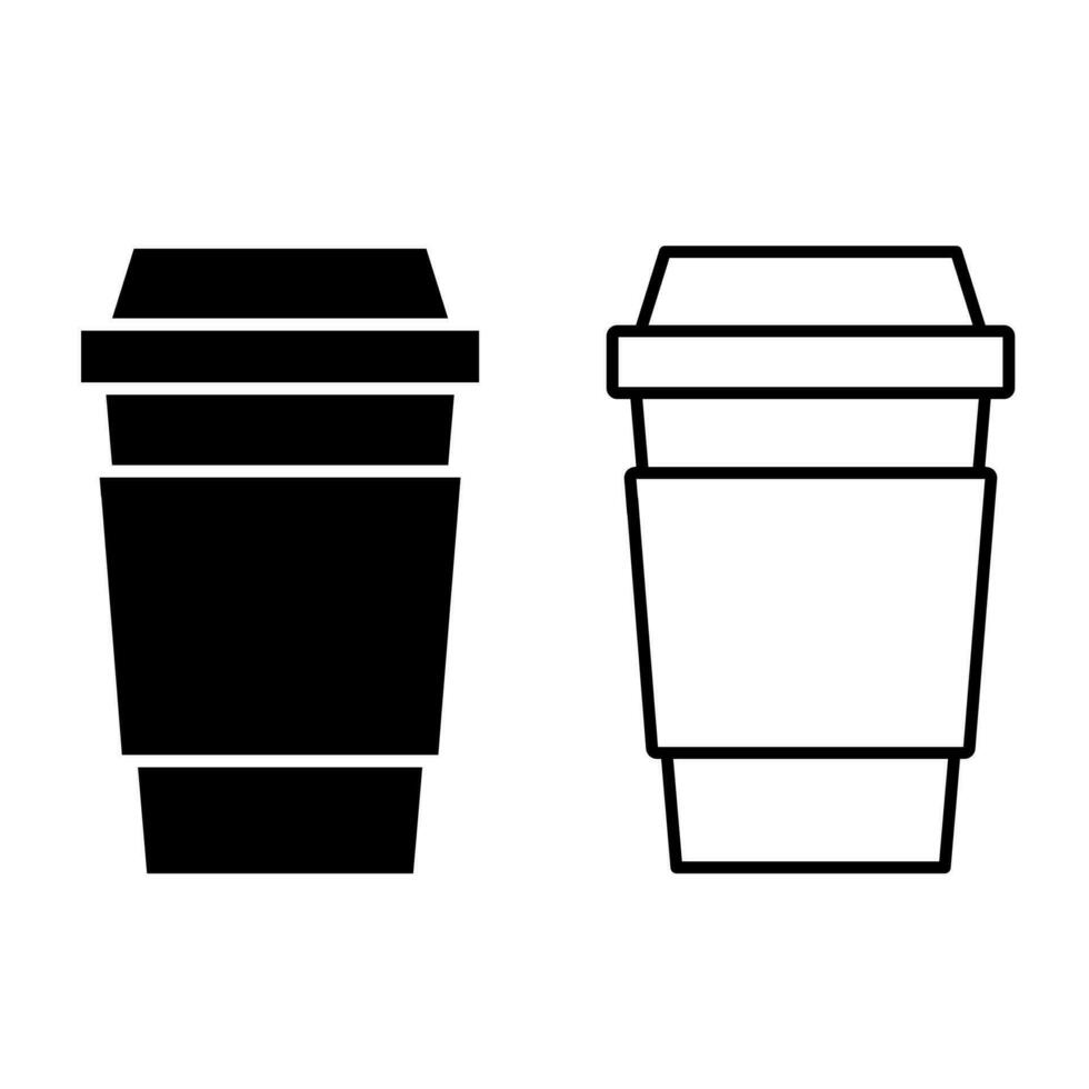 café ícone vetor definir. chá ilustração placa coleção. quente bebidas símbolo ou logotipo.