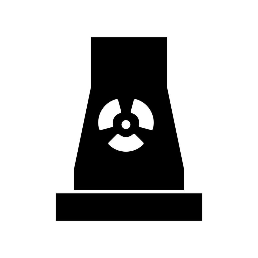 nuclear poder plantar ícone vetor. poder estação ilustração placa. casa de força símbolo ou logotipo. vetor