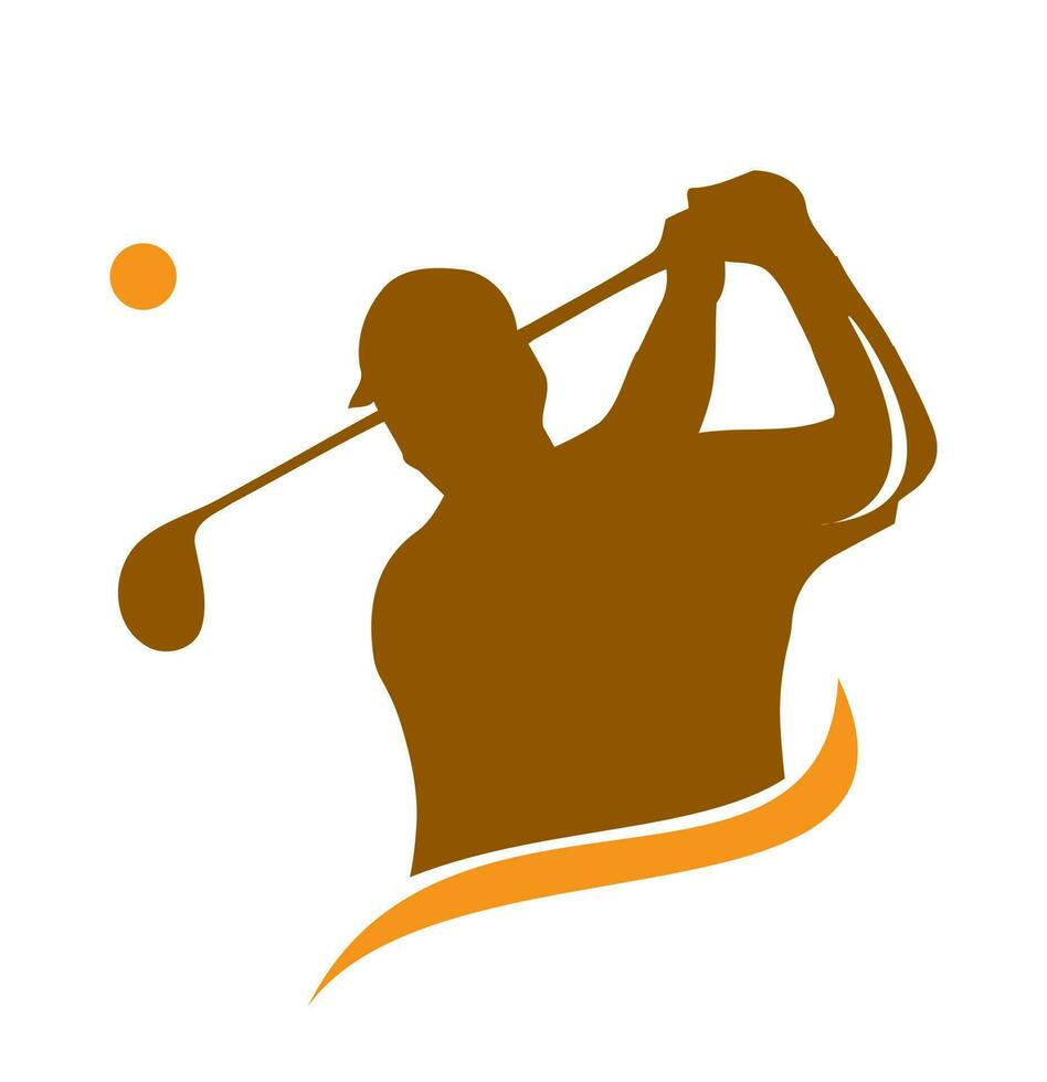 golfe logotipo balanço tiro usar para golfe clube vetor