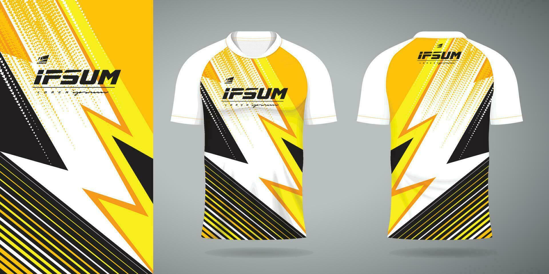 amarelo jérsei esporte uniforme camisa Projeto modelo vetor