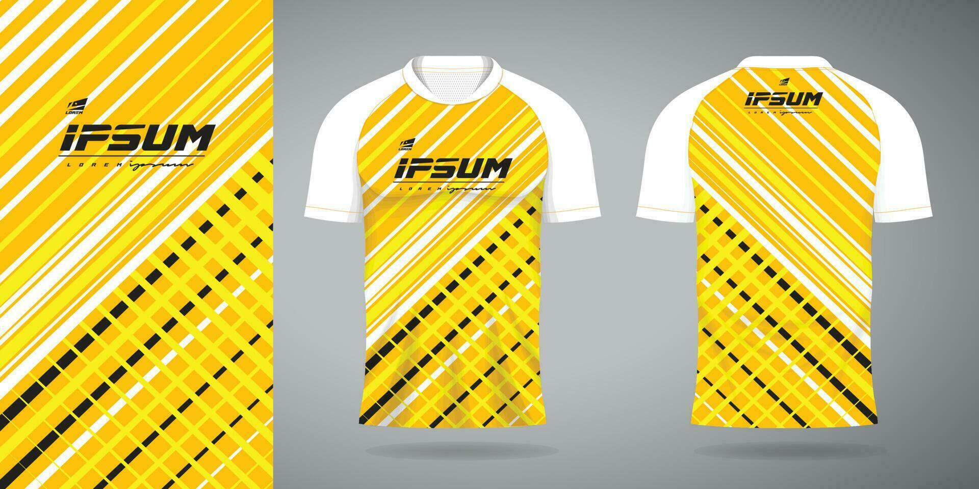 amarelo jérsei esporte uniforme camisa Projeto modelo vetor