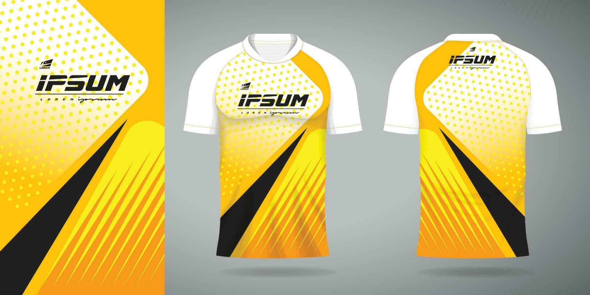 amarelo jérsei esporte uniforme camisa Projeto modelo vetor