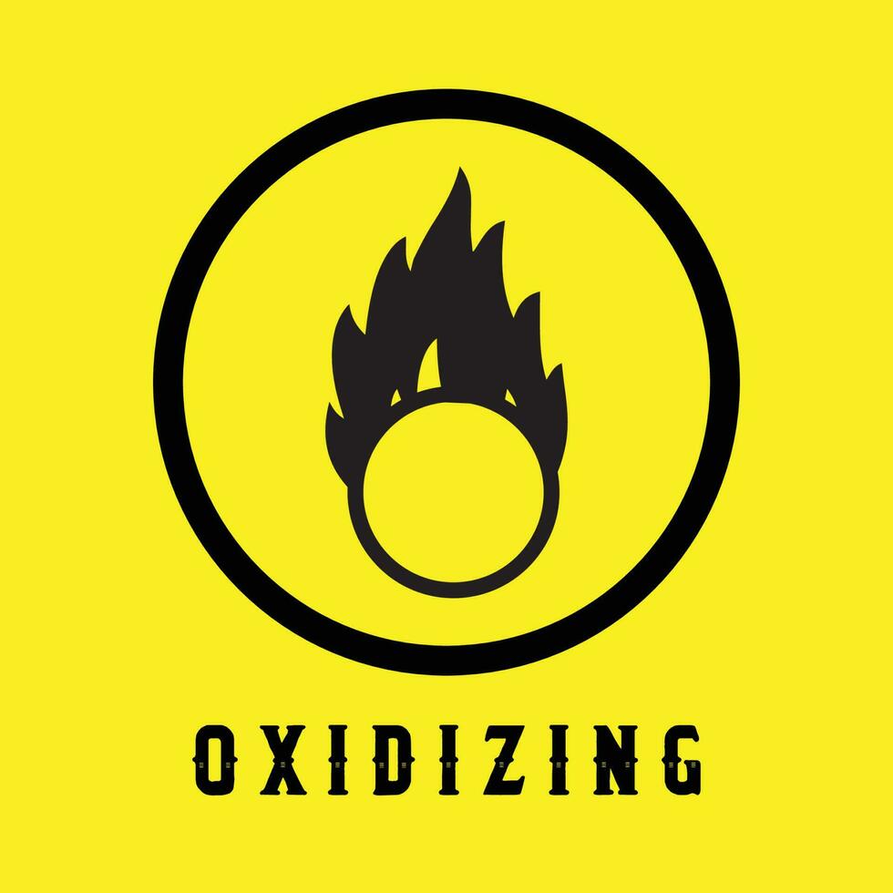 oxidante símbolo a ilustração vetor
