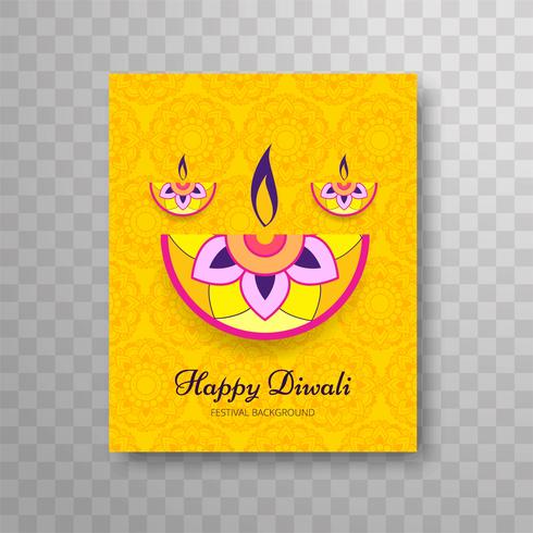 Design de folheto moderno diwali colorido lindo moderno vetor