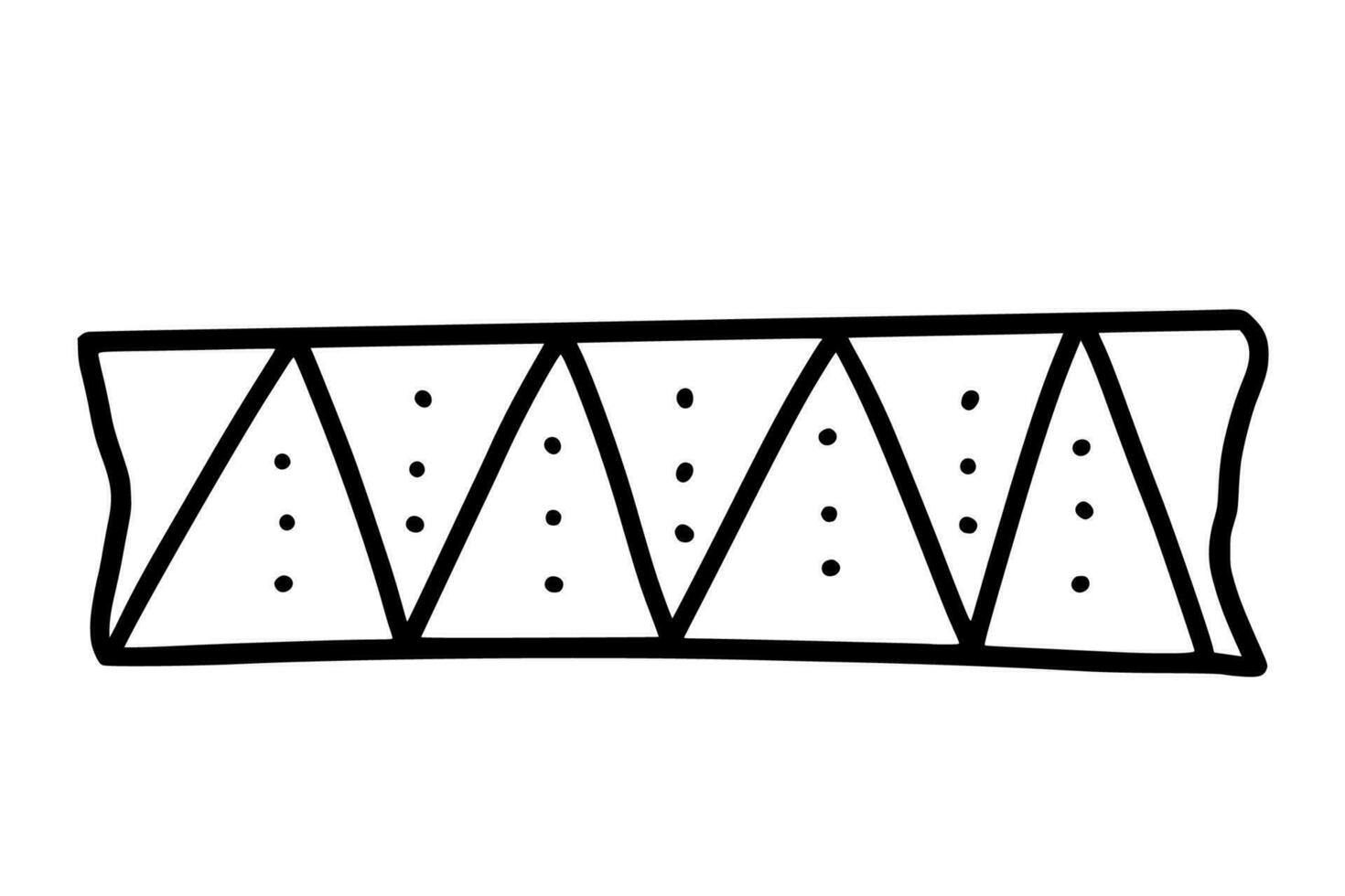 ilustração de doodle de fita washi vetor