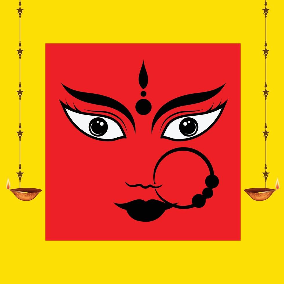 ilustração em vetor de um fundo para a feliz celebração do navratri