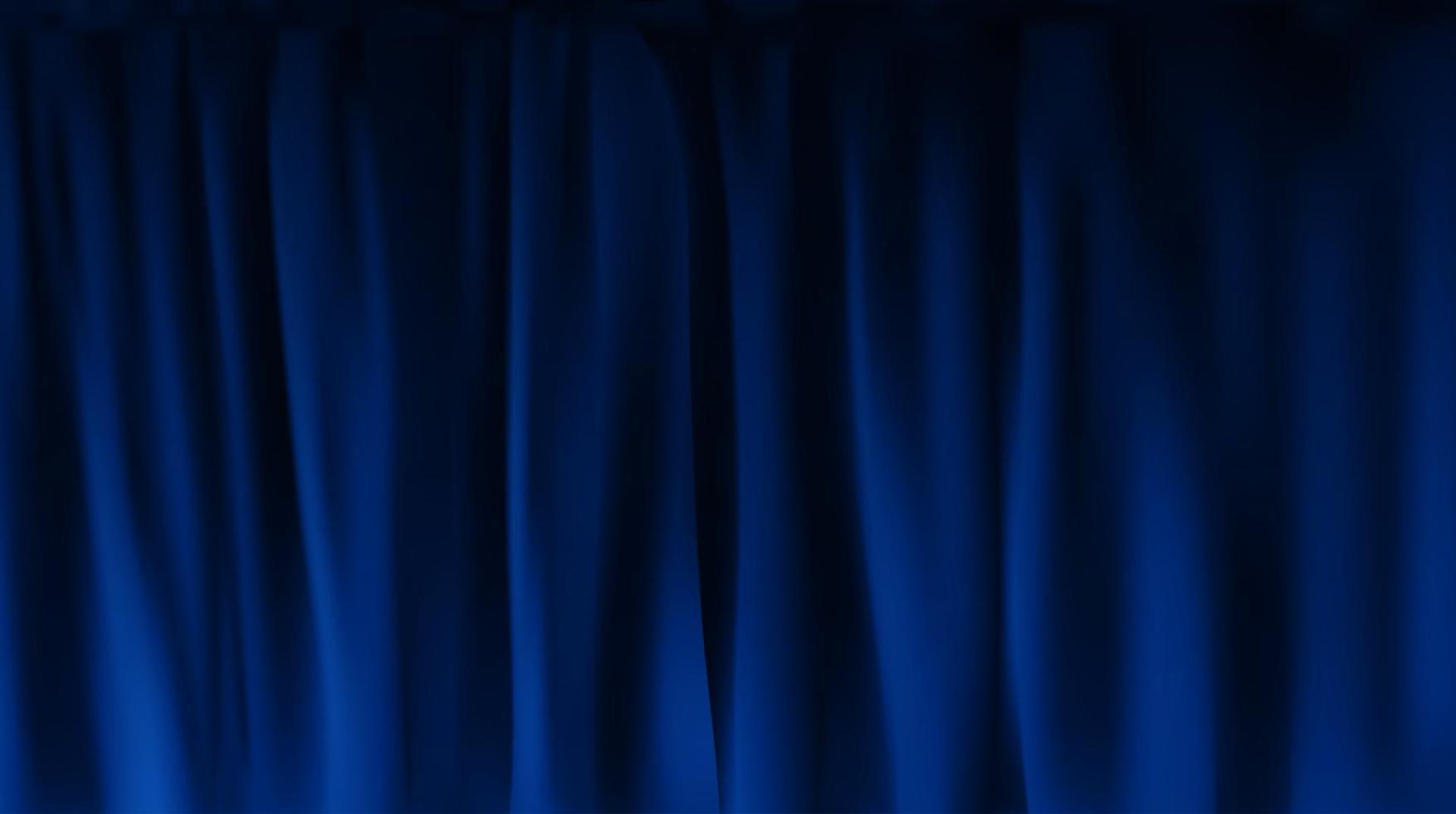 cortina de veludo azul colorido realista dobrada vetor