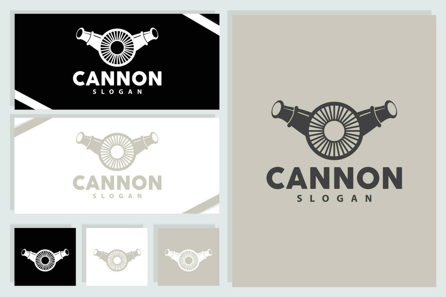 canhão logotipo, elegante simples Projeto retro vintage estilo, guerra artilharia vetor, ilustração símbolo ícone vetor