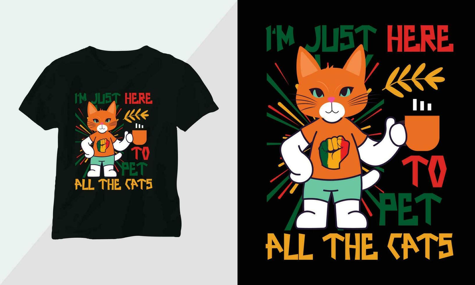 Eu sou somente aqui para animal todos a gatos - gato camiseta e vestuário Projeto. vetor imprimir, tipografia, poster, emblema, festival