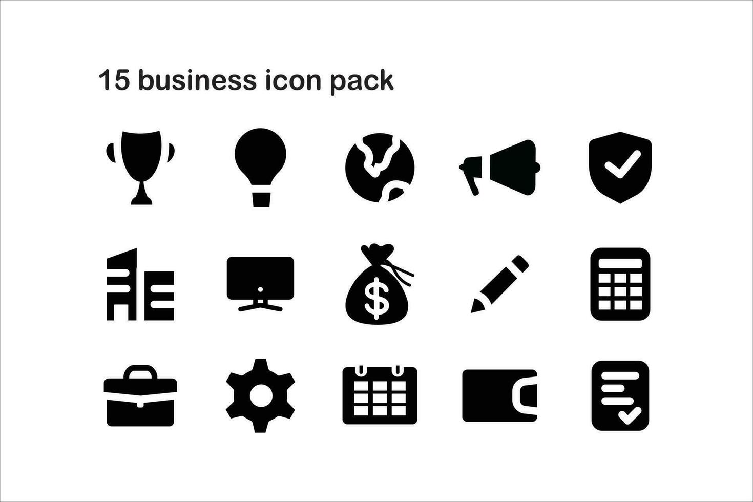 o negócio ícone conjunto coleção ilustrar com preenchidas e esboço ícones vetor