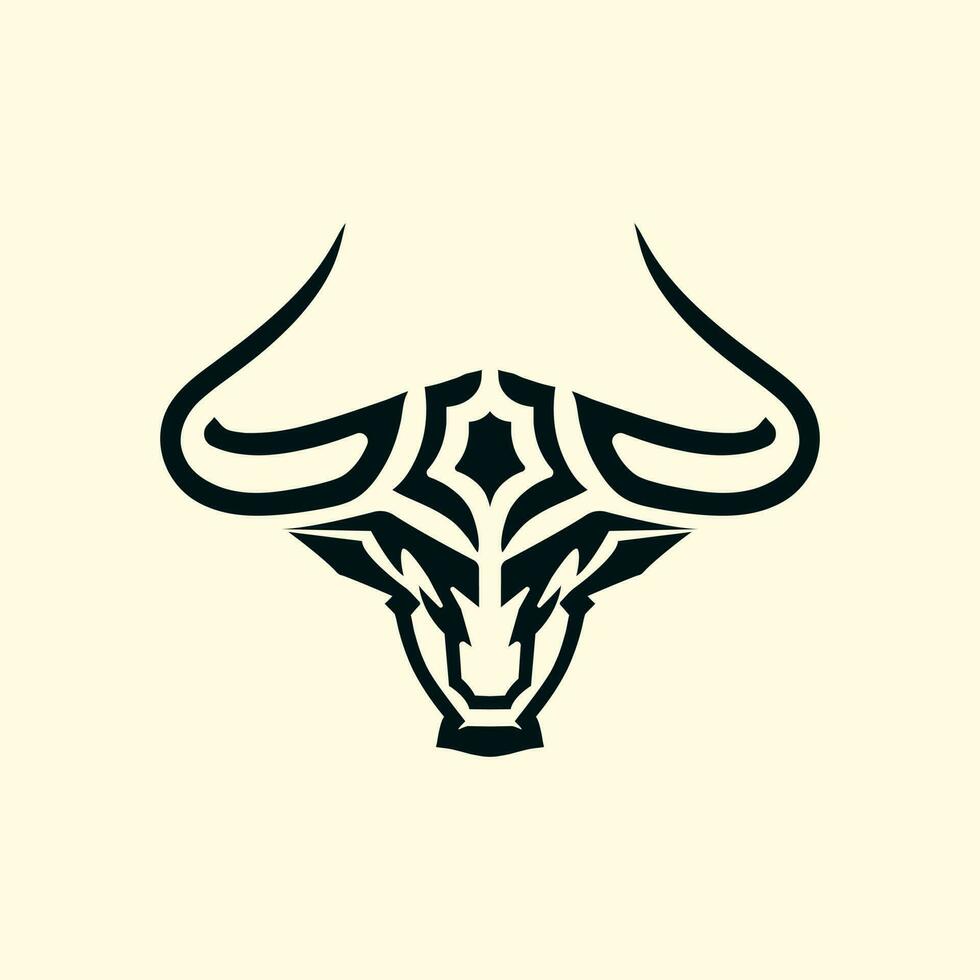 moderno abstrato touro cabeça logotipo ilustração Projeto vetor