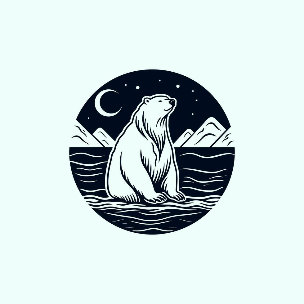 polar Urso logotipo ilustração Projeto para seu companhia ou o negócio vetor