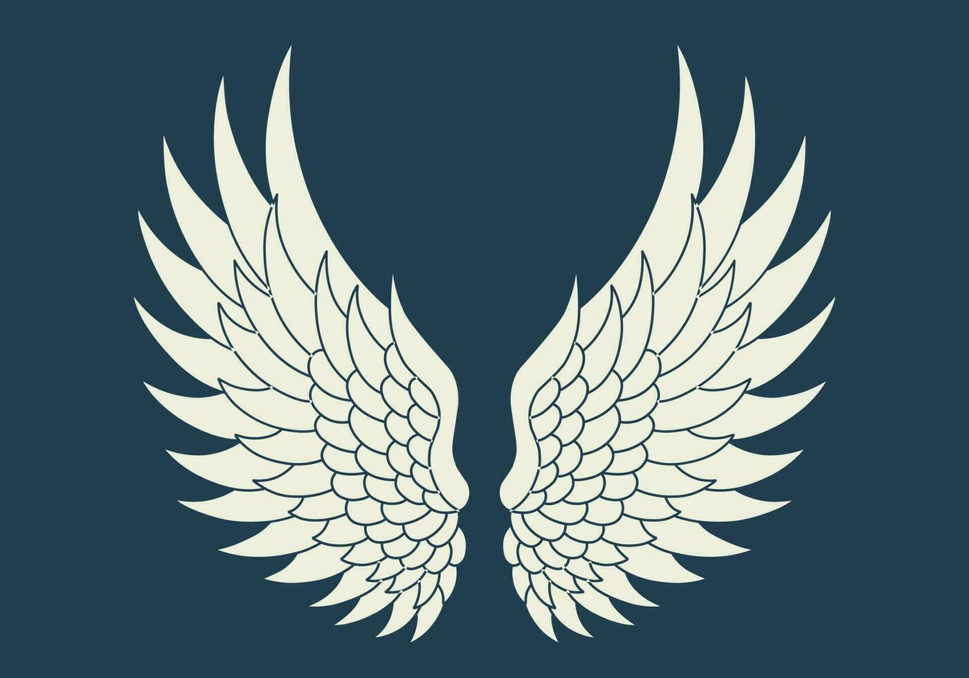 ícone de logotipo de vetor asas de anjo branco