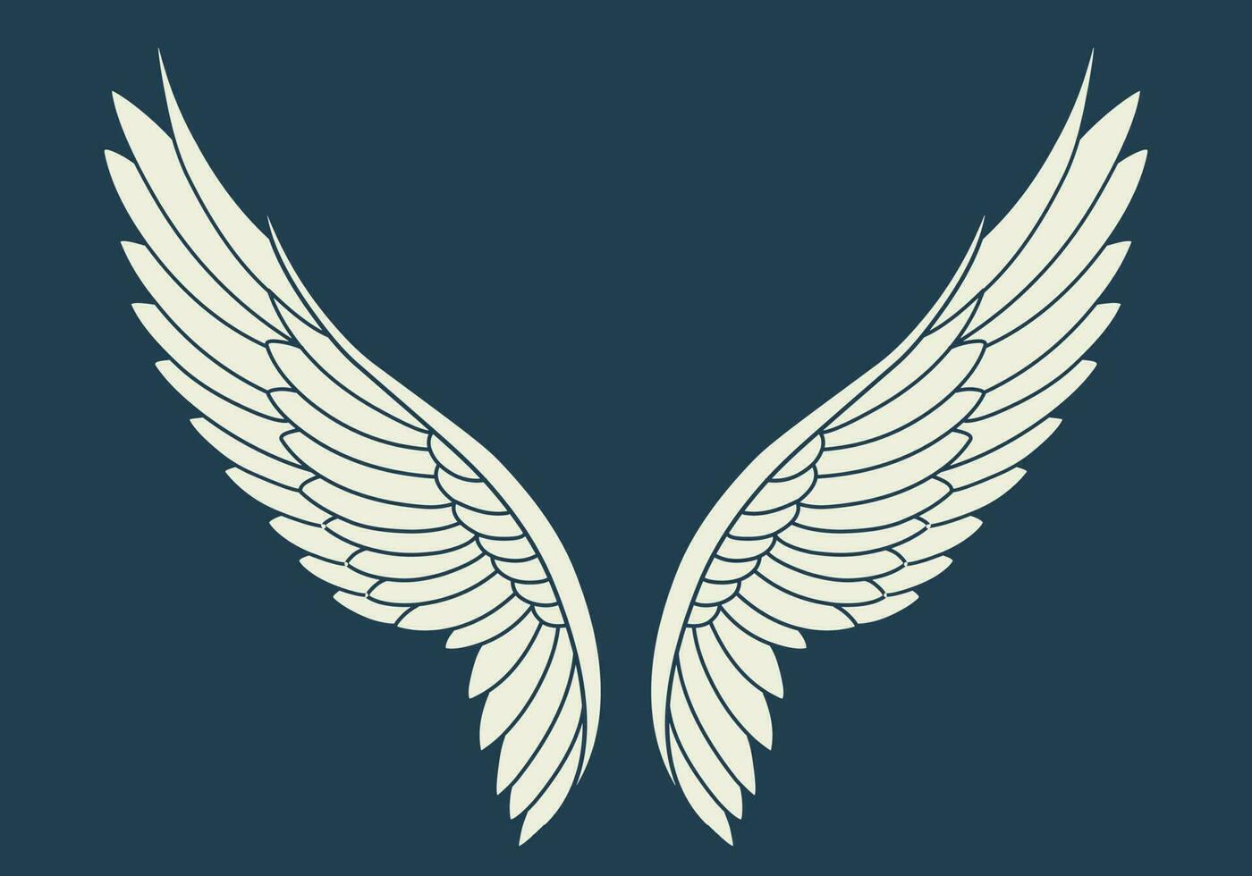 ícone de logotipo de vetor asas de anjo branco