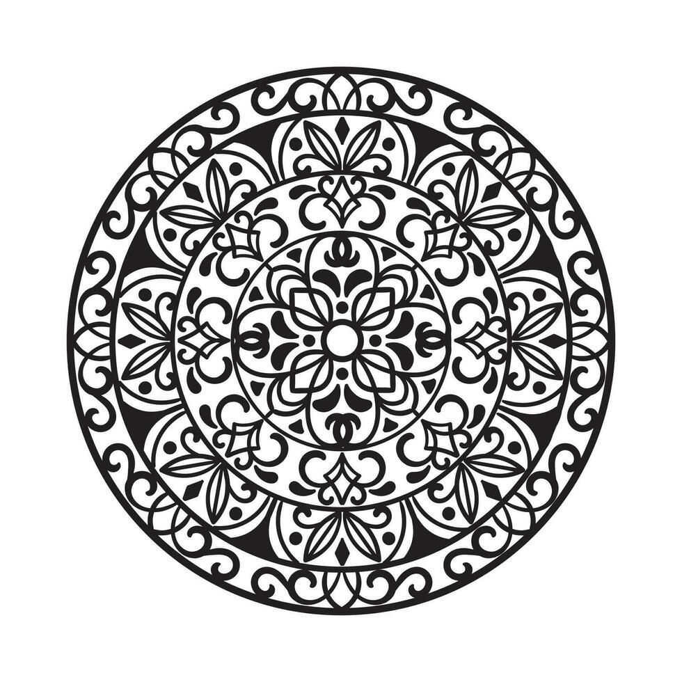 ornamental mandala ilustração vetor Projeto