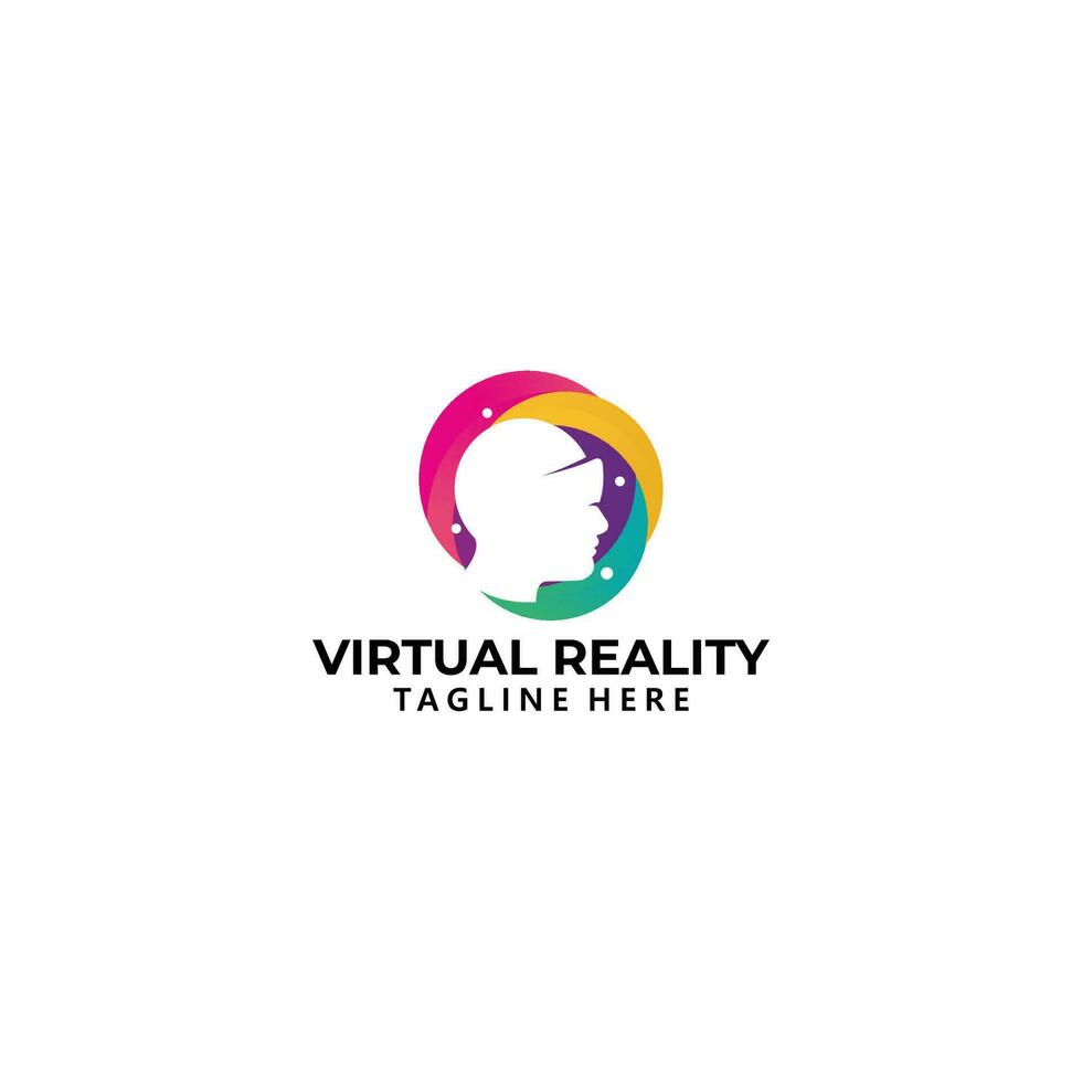 virtual realidade logotipo ícone vetor isolado