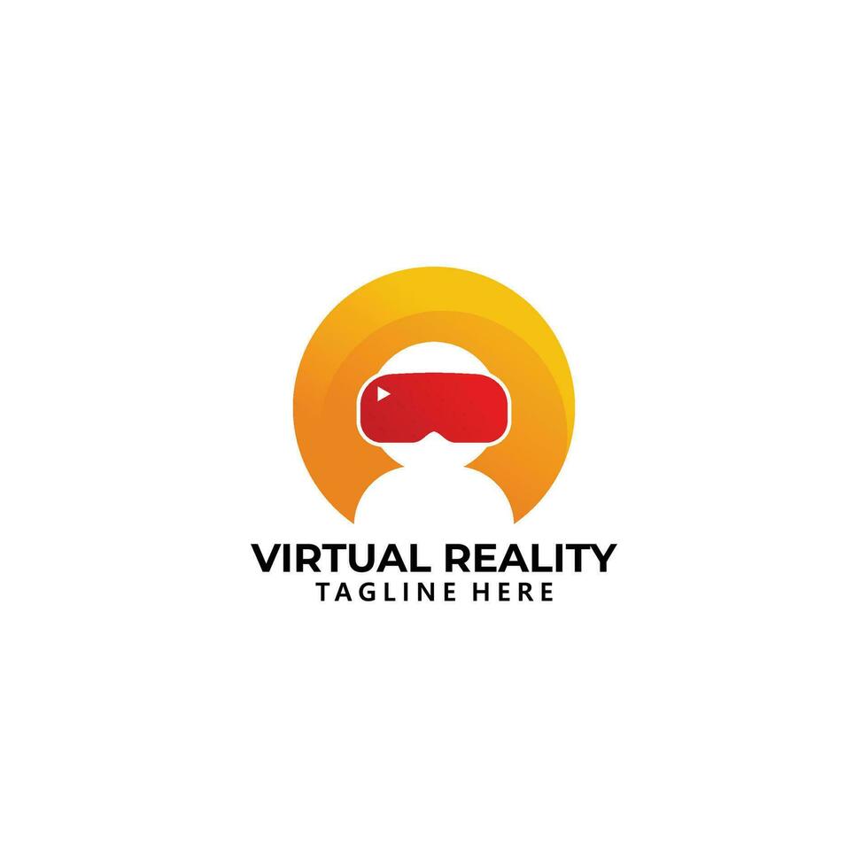 virtual realidade logotipo ícone vetor isolado