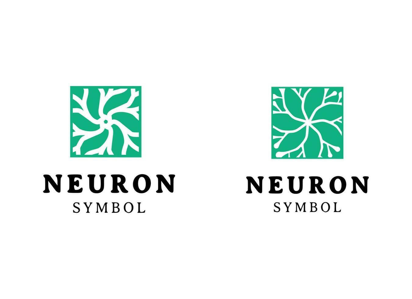 vetor de modelo de logotipo de neurônio abstrato