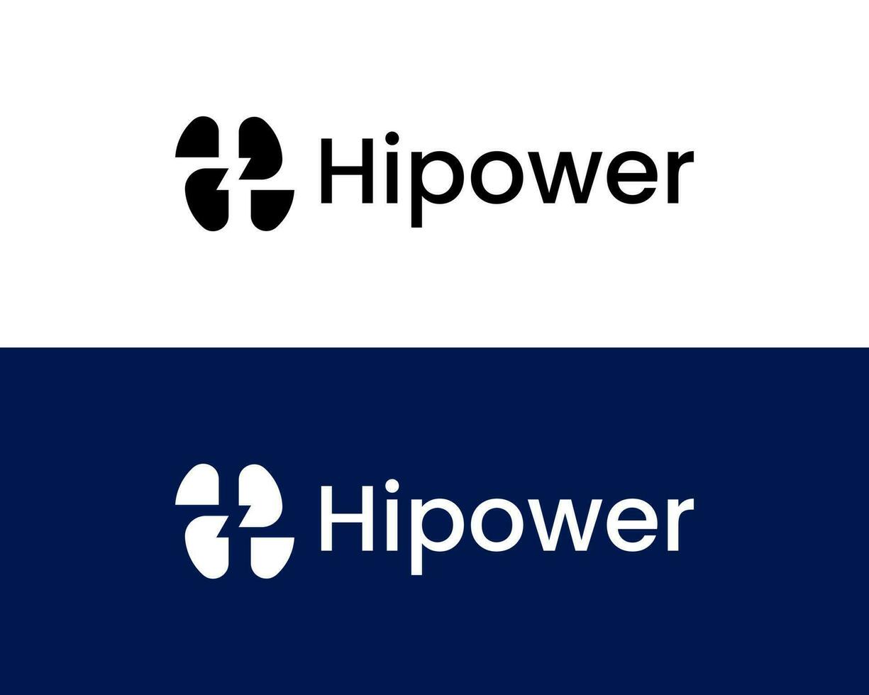 h com energia logotipo conceito vetor para identidade companhia